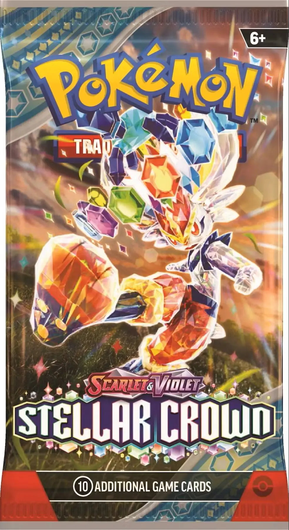 Pokemon Trading Card Game booster pack with Stellar Voids art from Stellar Crown