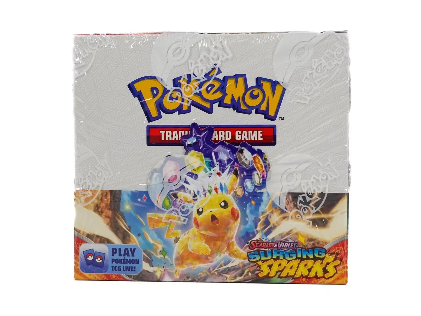 Pokemon Trading Card Game Shining Fates booster box with Pikachu featuring ace spec cards