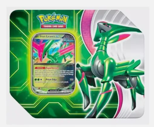 Legendary Rayquaza Pokémon trading card from POKEMON TCG Iron Leaves Tin