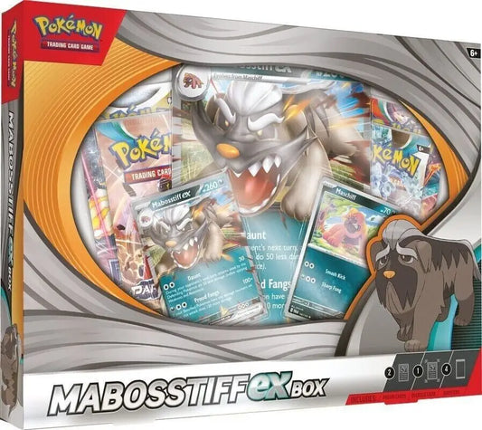 Mabosstiff EX Collection Box showcasing foil promo card and card featuring Mabosstiff