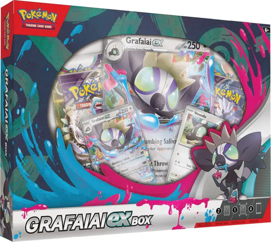 Pokémon TCG Pokémon Grafaiai GX Box with promo card featuring Grafaiai and foil promo card