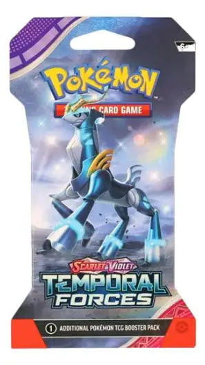 Sleeved booster pack of Pokemon Trading Cards featuring Cobalion from Scarlet and Violet