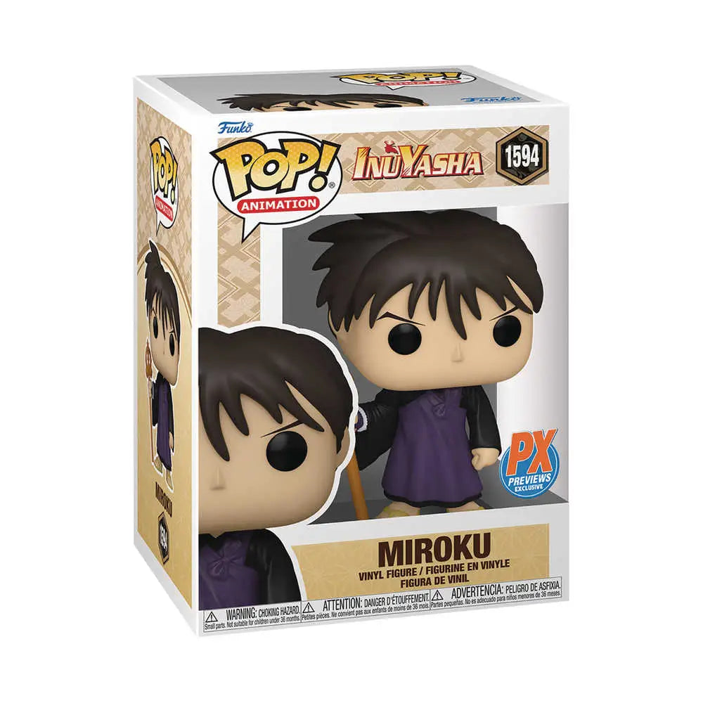 Funko Pop Animation Miroku in purple robes Previews Exclusive vinyl figure #1594