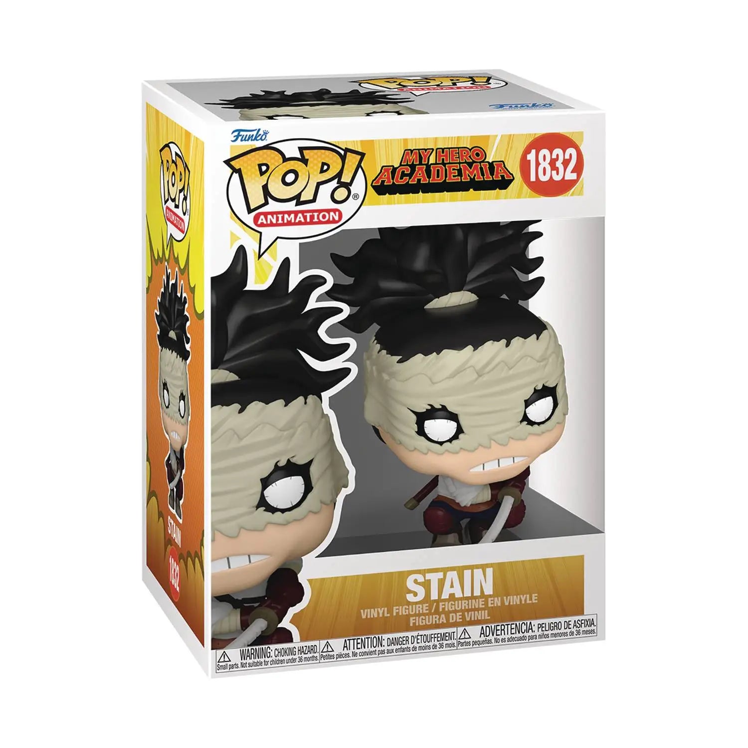 Stain Funko Pop figure from My Hero Academia, perfect for collectors and trading cards fans