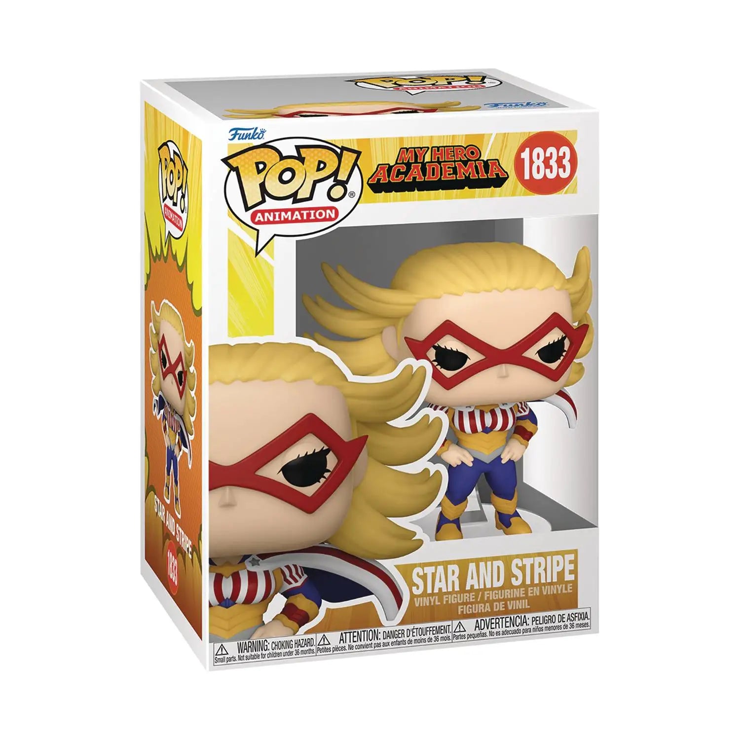 Star and Stripe Funko Pop figure from My Hero Academia for collectors of trading cards