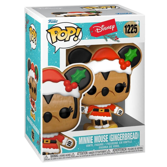 Gingerbread Minnie Mouse Funko Pop Disney figure in Santa outfit for holiday collectors