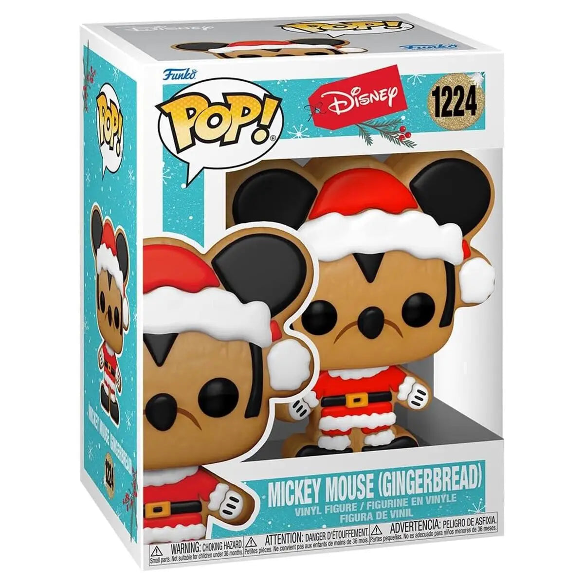 POP Disney Holiday Gingerbread Santa Mickey Vinyl Figure, perfect for trading cards fans