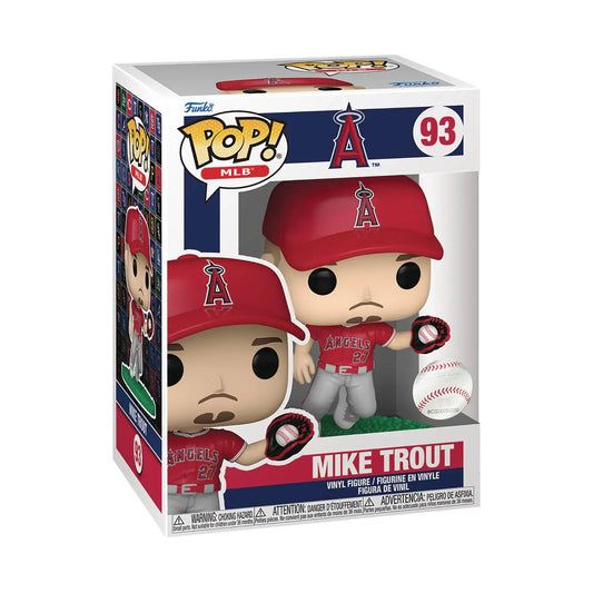 Funko Pop! MLB Mike Trout figure in Angels uniform for baseball cards collection