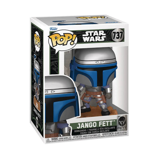 Jango Fett Funko Pop! vinyl figure in blue Mandalorian armor from Fett Legacy series