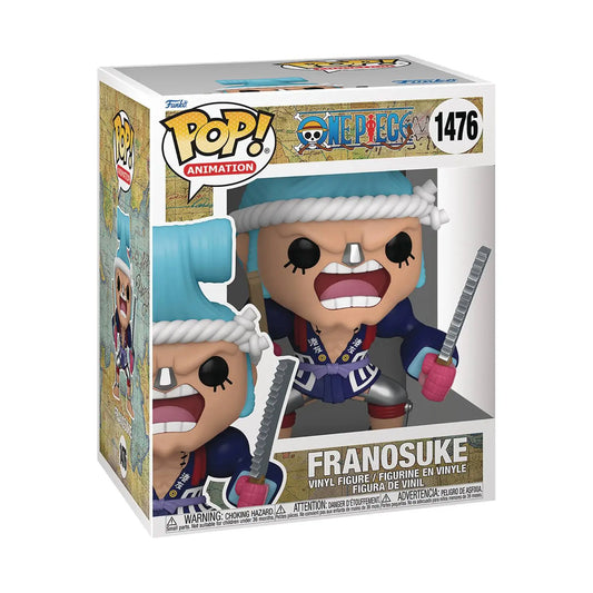 Funko Pop Franky from One Piece in battle pose, perfect for trading card collectors