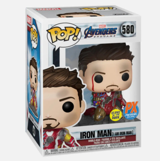 PX Exclusive Avengers Endgame - Iron Man (I Am Iron Man) Glow in the Dark Funko Pop! Vinyl - Funko Pop