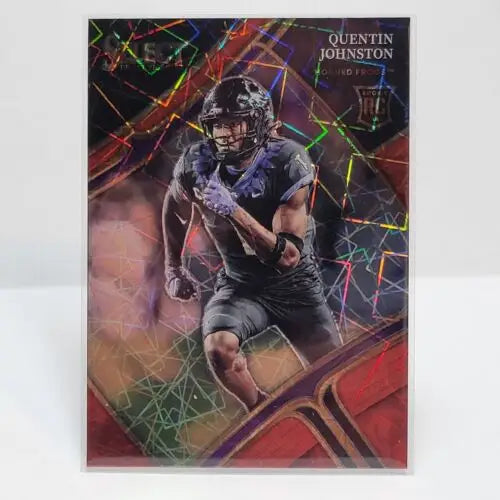 Quentin Johnston RC 2023 Panini Select Draft Picks Red Lazer football card image