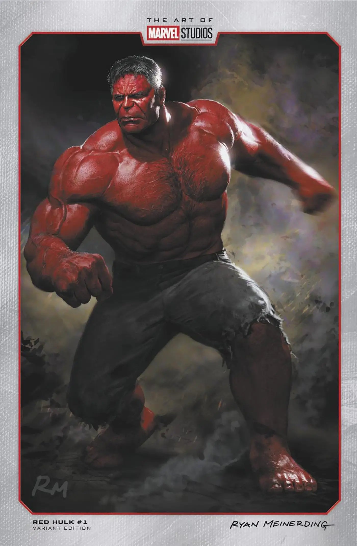 Red Hulk #1 Marvel Studios Variant cover showcasing the iconic character in action