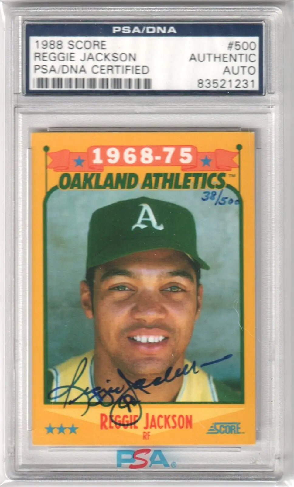 PSA-graded 1988 Score Reggie Jackson baseball card from Columbia Hobby with free shipping