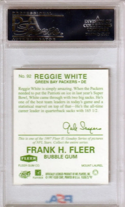 PSA 10 GEM MINT Reggie White trading card in a case from Columbia Hobby with free shipping