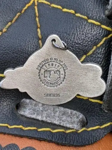 Silver MLB merchandise tag for Retired Milwaukee Brewers Pewter Pendant in original gloss