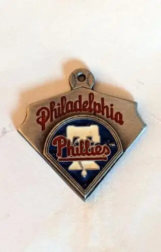 Pewter pendant featuring Philadelphia Phillies MLB team logo charm