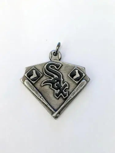 Silver-toned Chicago White Sox pewter pendant charm for fans and collectors