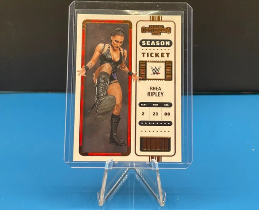 Rhea Ripley Chronicles WWE Contenders Bronze Parallel Season Ticket Card Image