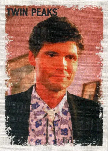 Portrait of a man in a black suit jacket from Twin Peaks Original Stars trading cards