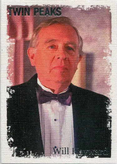 Portrait of an older gentleman in a tuxedo from Twin Peaks Original Stars trading cards