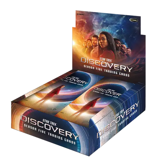 Rittenhouse 2024 Star Trek Discovery Season 5 Hobby Card Box with dynamic orange and blue art