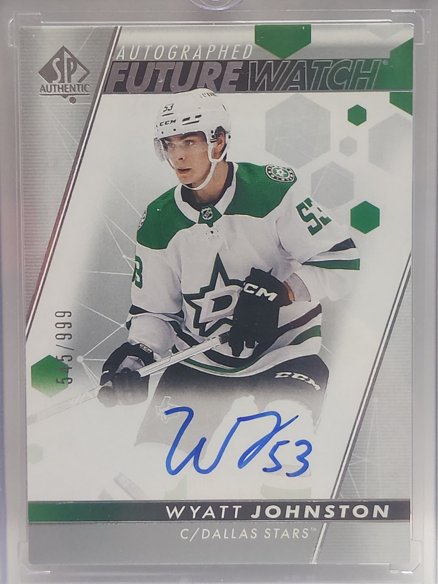 Wyatt Johnston 2022 Upper Deck SP Authentic Rookie Auto #545/999