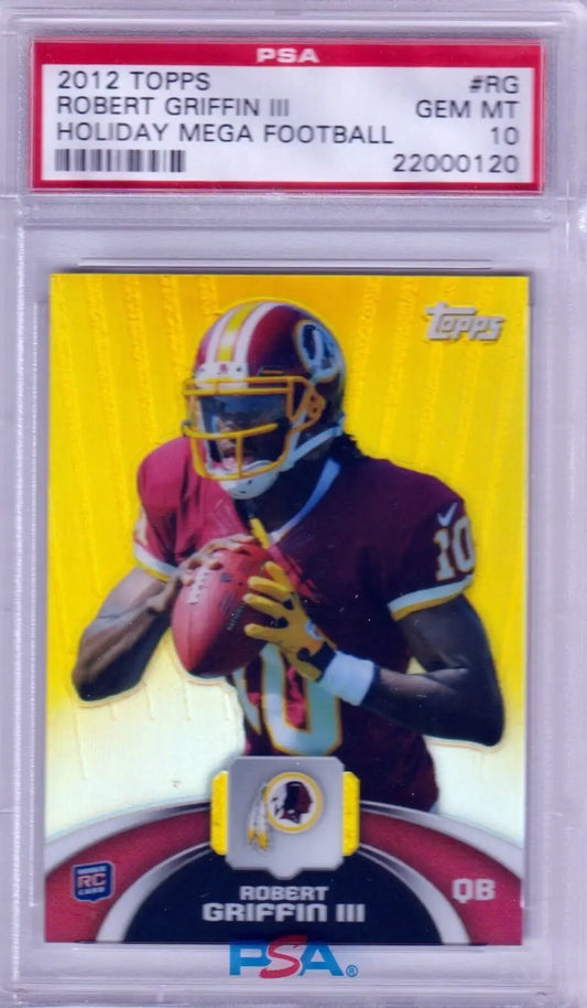 PSA-graded Robert Griffin III 2012 Topps Rookie Mega card from Columbia Hobby, box free shipping