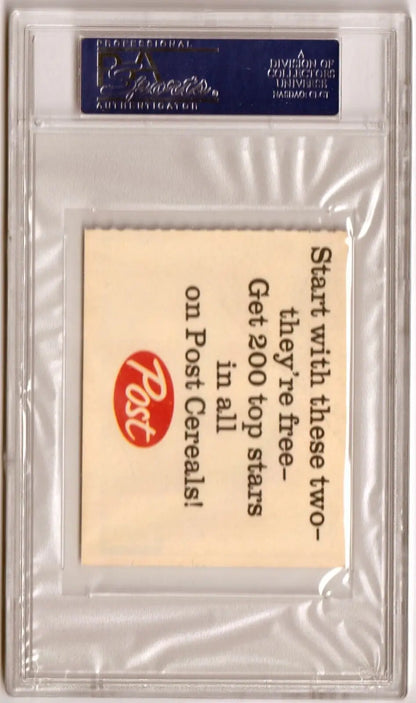 Post Cereal advertisement card in plastic holder for ROGER MARIS 1962 single cards Columbia Hobby