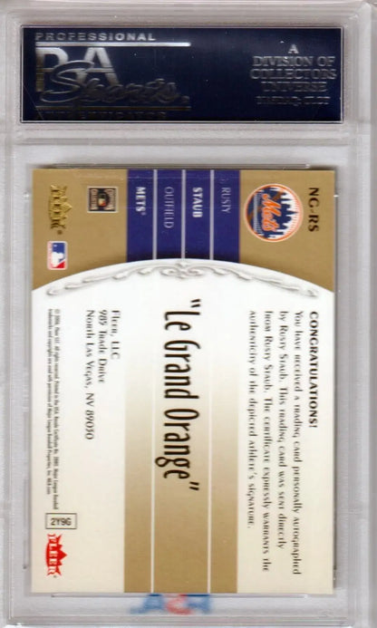 Rusty Staub 2006 Fleer Greats Autograph Auto PSA 9 MINT Baseball Trading Card in Case