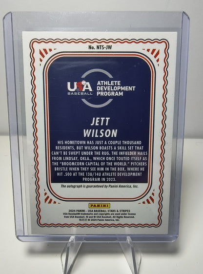 2024 Panini USA Baseball Stars & Stripes Auto Jett Wilson #NTS-JW