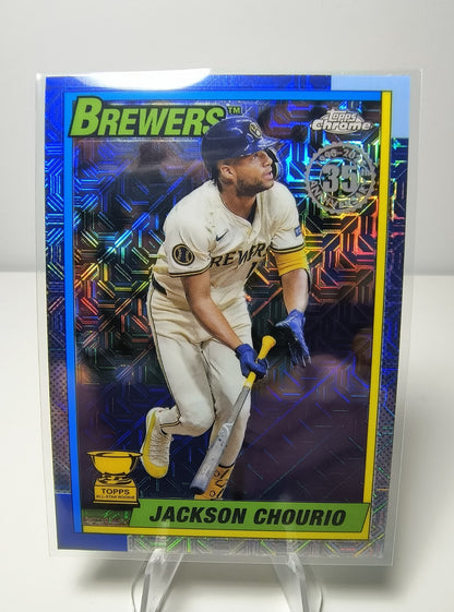 JACKSON CHOURIO 2025 TOPPS 35TH ANNIVERSARY TOPPS CHROME MOJO REFRACTOR BREWERS