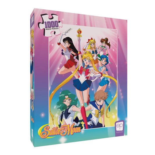 1000-piece Sailor Moon puzzle box featuring iconic characters and their signature poses