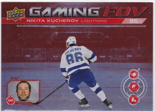 2024-25 Upper Deck #GFOV-19 Nikita Kucherov Gaming FOV Tampa Bay Lightning