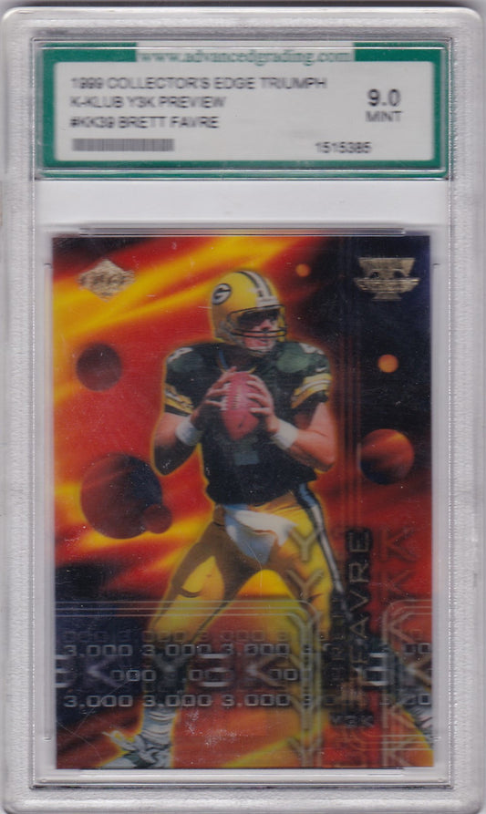 1999 Collector’s Edge Triumph K Klub Y3K Preview Brett Favre Packers Graded 9