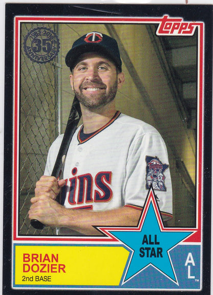 2018 Topps #83AS-44 Brian Dozier BLACK 245/299 35th anniversary Twins