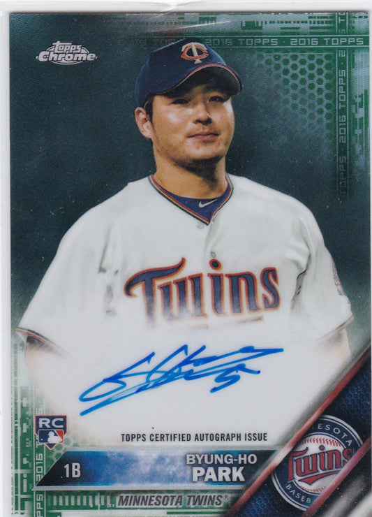 2016 Topps Chrome RC REFRACTOR #RA-BP Byung-Ho Park AUTO 40/99 Twins