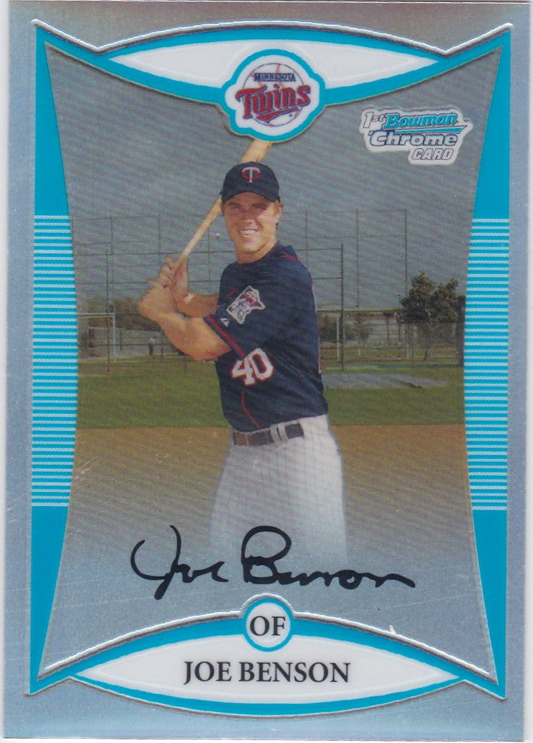 2008 Bowman Chrome REFRACTOR #BCP163 Joe Benson 22/500 Twins