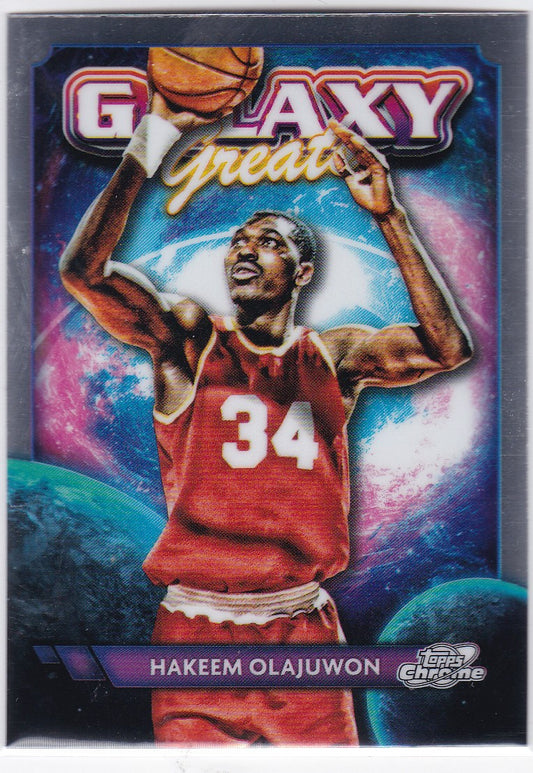 2023-24 Topps Chrome #GG-19 Galaxy Greats Hakeem Olajuwon Rockets