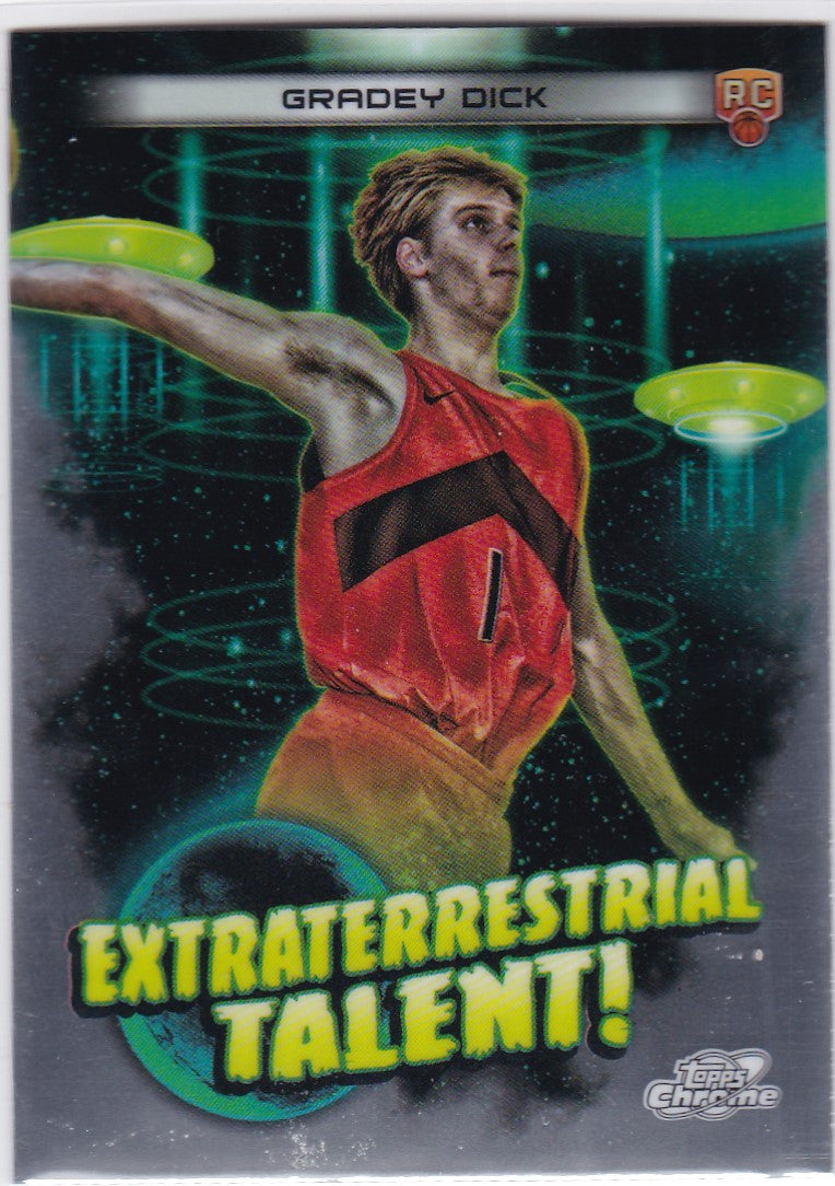 2023-24 Topps Chrome #ET-23 Gradey Dick RC Extraterrestial Talent Raptors