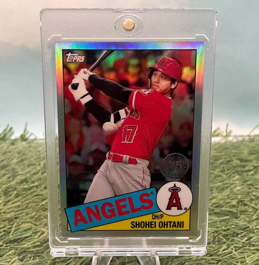 Shohei Ohtani baseball card from 2020 Topps Chrome Refractor 35th Anniversary Angels MAG