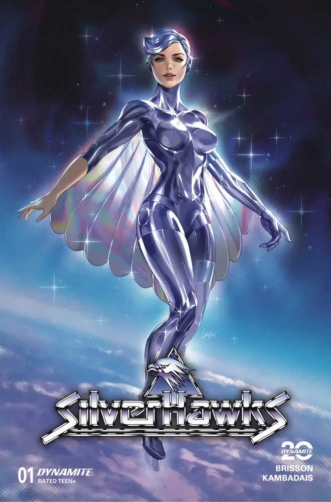 Silverhawks #1 Cover F Leirix featuring Silver-clad superheroine and Mon*Star