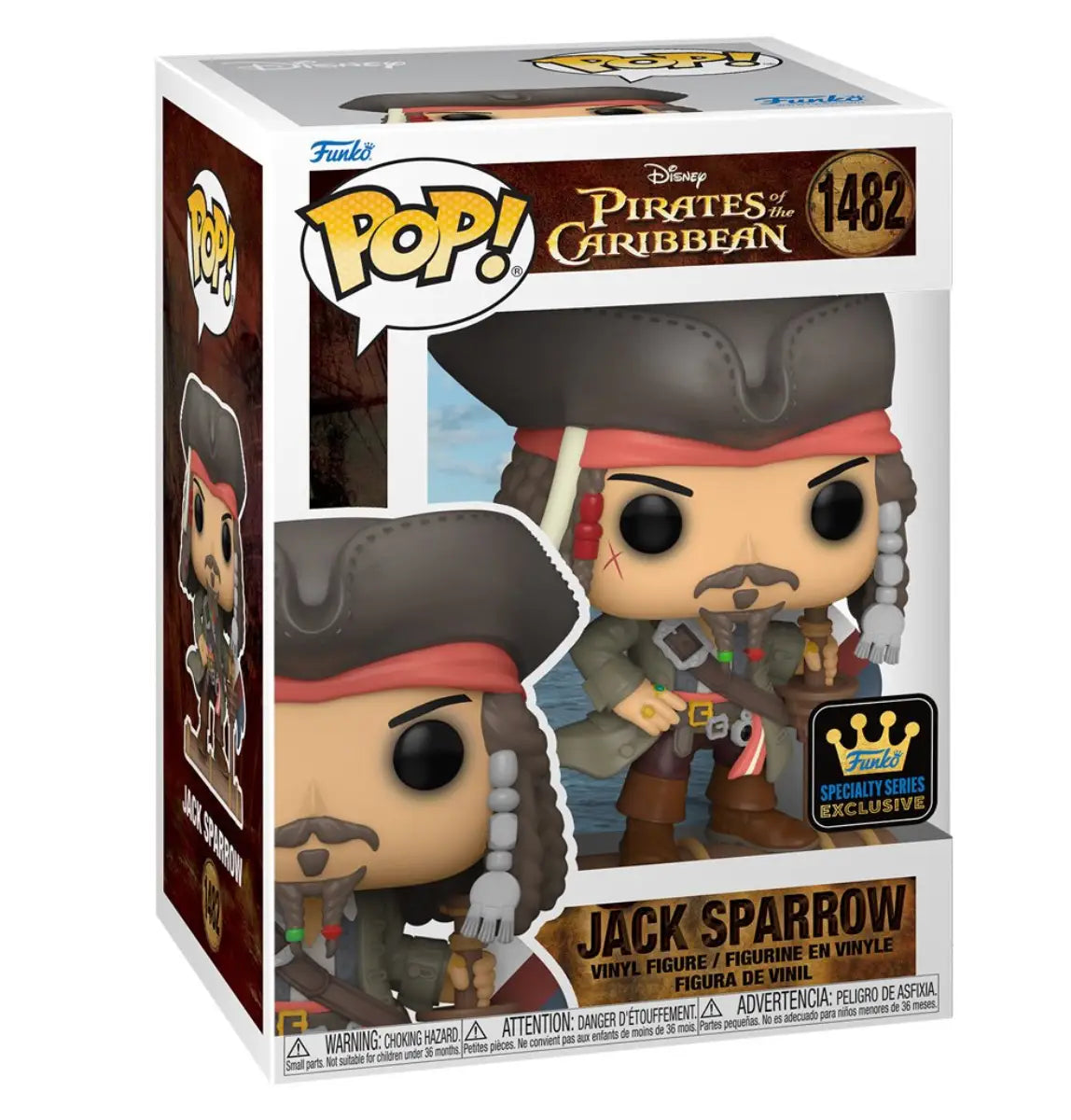 Jack Sparrow Funko Pop vinyl figure in box from Specialty Series Pirates of the Caribbean