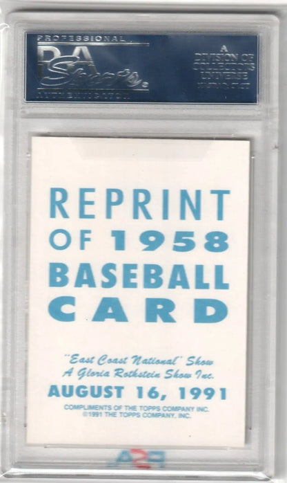 PSA-graded reprint of 1958 baseball card featuring Stan Musial, single cards with free shipping