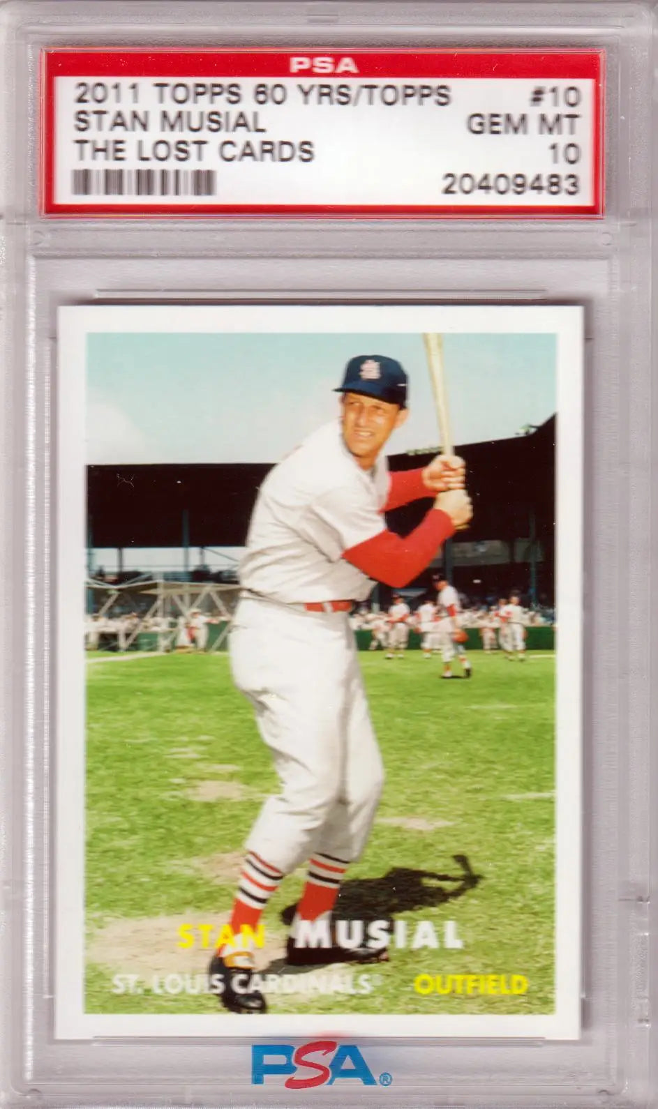 STAN MUSIAL 2011 Topps 60 Years of Topps Lost Cards PSA 10 GEM MINT Columbia Hobby