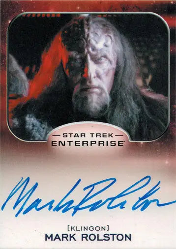 Autographed trading card of Mark Rolston as Captain Magh from Star Trek: Enterprise