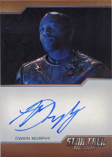 Autographed trading card of Mirror Capt. Maddox from Star Trek Discovery in futuristic uniform