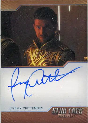 Autographed Star Trek Discovery trading card of Jeremy Crittenden as Lord Eling