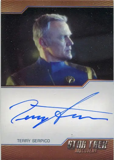 Autographed trading card of Terry Serpico as Brett Anderson from Star Trek Discovery