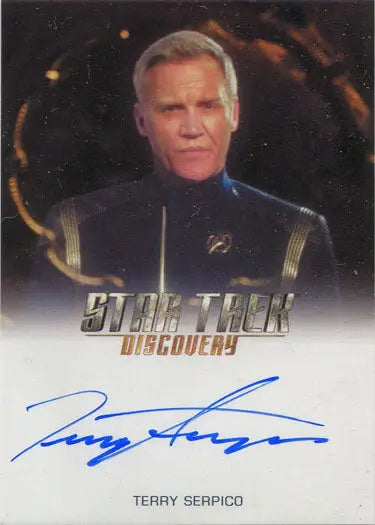 Autographed Star Trek Discovery trading card of Terry Serpico as Brett Anderson